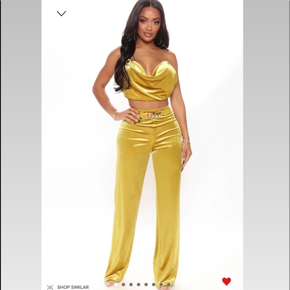 Velvet pant set